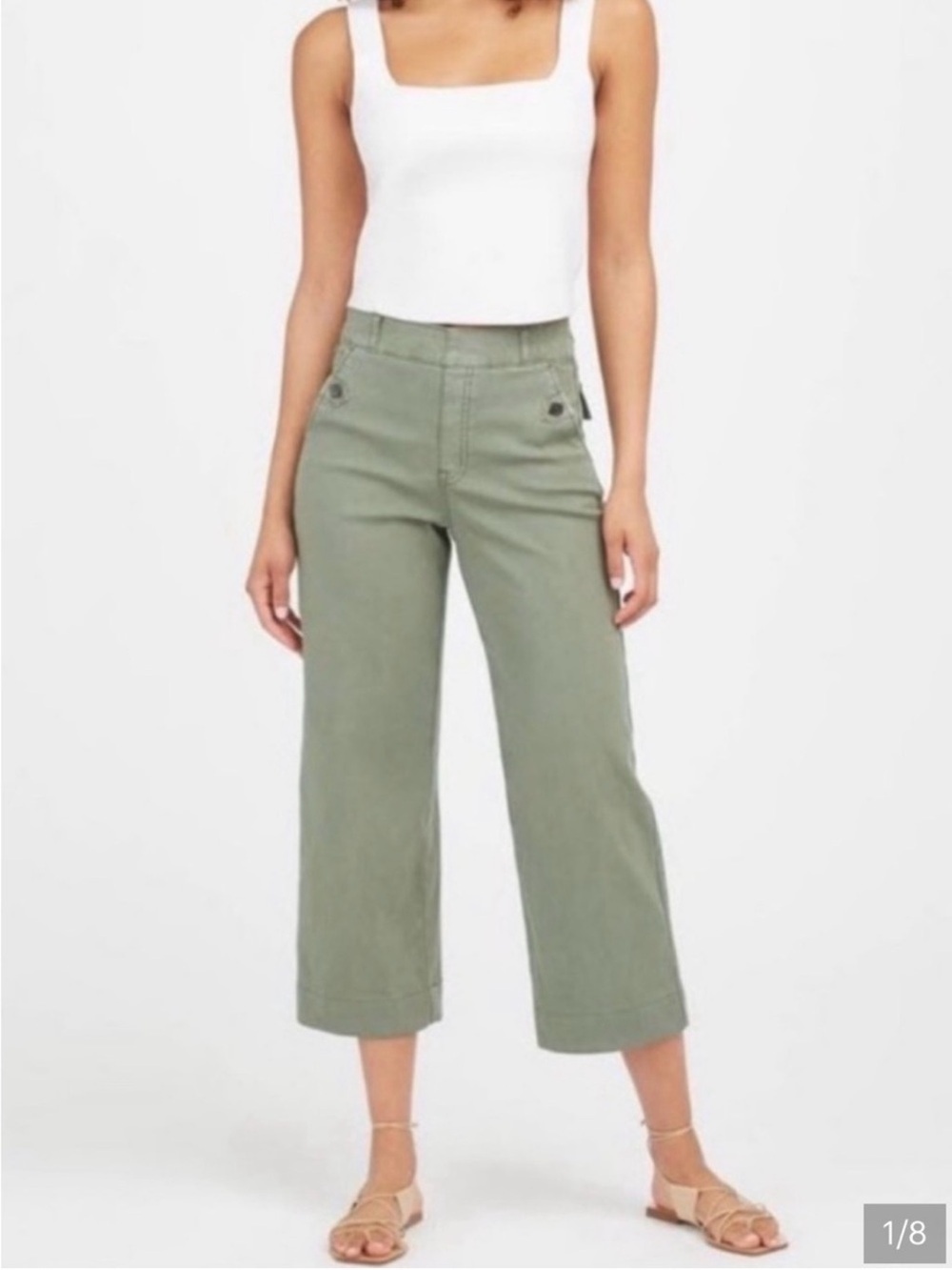 Women’s Spanx Stretch Twill Wide Leg Cropped Pants